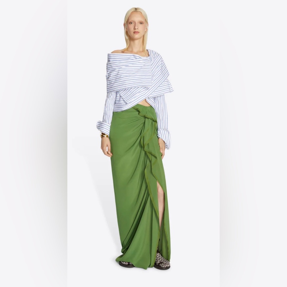 Dries Van Noten long draped skirt